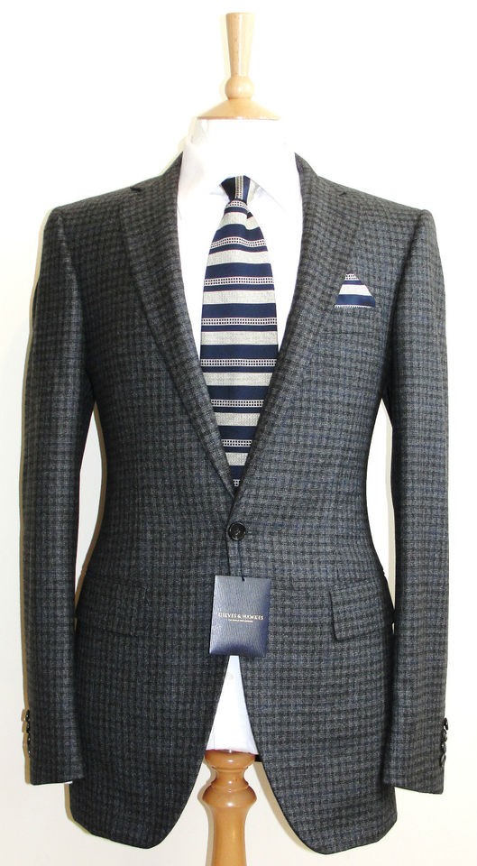 BNWT MENS GIEVES & HAWKES ((TWEED BOX CHECK)) LUXURY SUIT UK 40L W34 