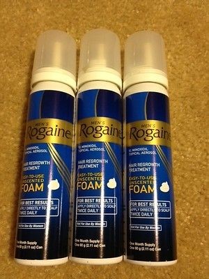 Mens ROGAINE Foam 3 Month Supply Brand New 