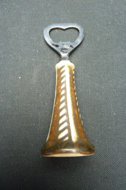 VINTAGE BOTTLE OPENER CERAMIC & STEEL.LUNDTOFTE DENMARK