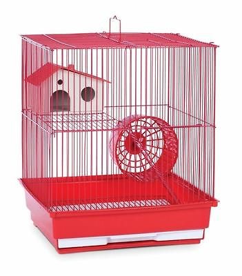 NEW Modern Red Hamster Cage.Exercise.Runner Wheel.Pet Pen.Cute Family 