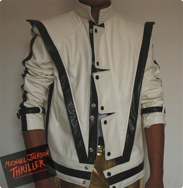   Michael Jackson Thriller Style White jacket Free Billie Jean Glove