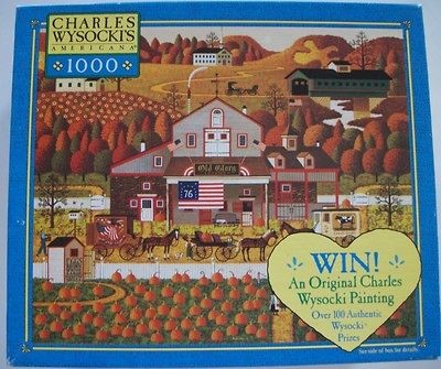 CHARLES WYSOCKI OLD GLORY FARMS 1000 pc jigsaw puzzle