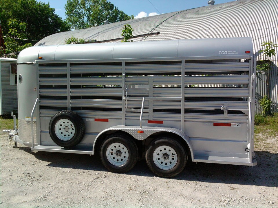   x16x66 BRAHMA HORSE CATTLE CALF LIVE STOCK UTILITY TRAILER