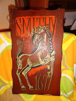 VTG Retro Turner Wall Accessory HORSE WOOD WALL ART PLAQUE Smithy 1677