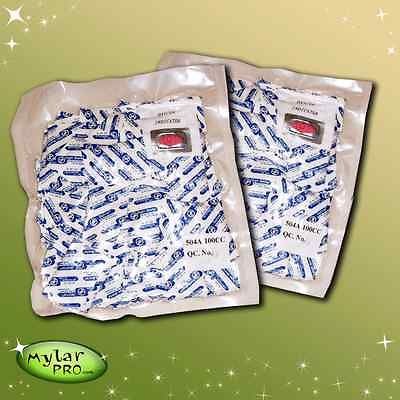   100CC OXYGEN ABSORBERS   1 gal Mylar Bags #10 Cans Food Storage O2 CC