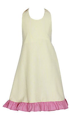 Claire & Charlie, Yellow Seersucker halter dress, 4T, **NWT**