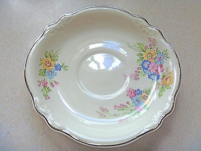 Homer Laughlin Virginia Rose BOUQUET 3 saucers floral spray 1939