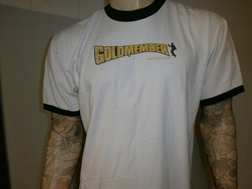 GOLDMEMBER T SHIRT Retro Ringer Austin Powers Members Only Free USa 