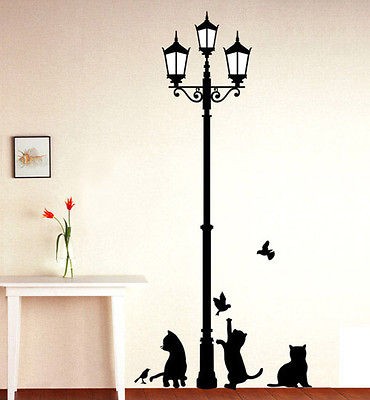 DIY Mural Decals Decor Home Art Removable Paper Craft Wall Sticker Cat 