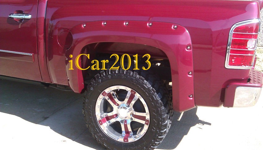 2007 2011 CHEVY SILVERADO FENDER FLARES RIVET BOLT STYLE 4DR CREW CAB 