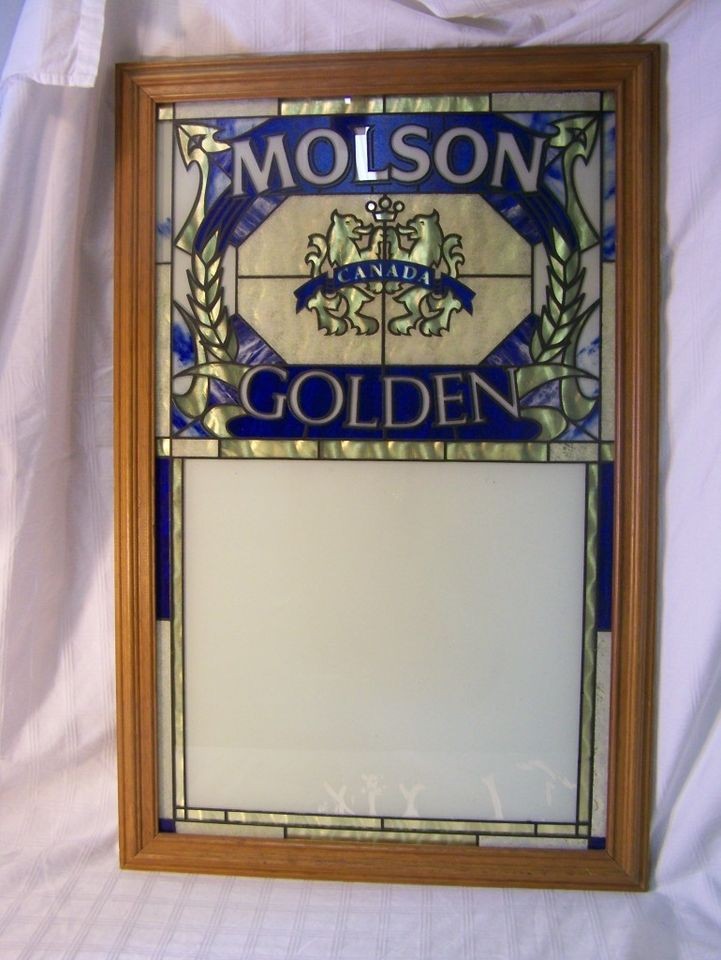 VINTAGE MOLSON GOLDEN CANADA BEER MENU BOARD SIGN / FRAME / OR PICTURE