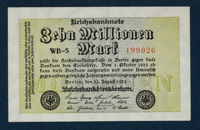 10 million german marks bank note 1923 unc inflation one