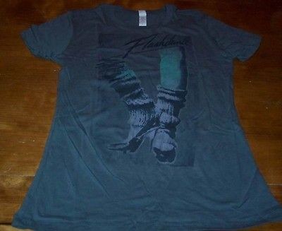 WOMENS TEEN FLASHDANCE Movie Dancing Shoes T shirt LARGE NEW