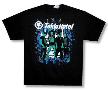 TOKIO HOTEL   SPOTS PORTRAIT BLACK T SHIRT   NWOT ADULT X LARGE XL