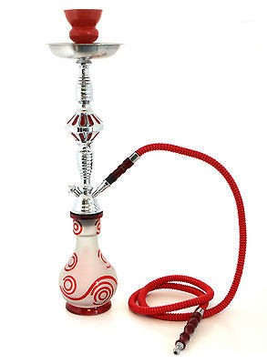 20 Red 1 Hose Hookah Shisha Pipe UFO Design Stem #30169S