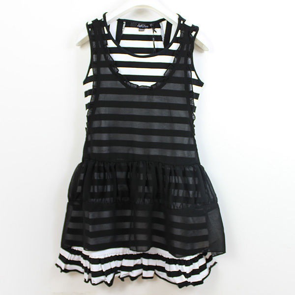 New Monnalisa Jack@@ White & Black Dress 2 14y