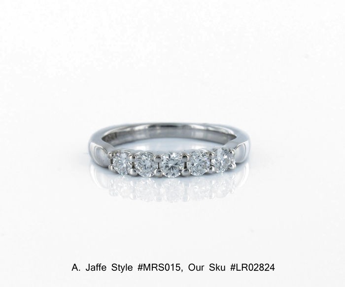 Jaffe #MRS015 18k White Gold, 0.50 CTW Band