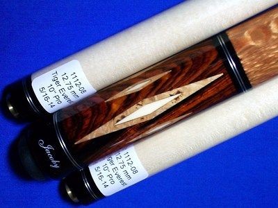 Jacoby Rare Custom Pool Cue Wrapless Edition Burl Inlays Brand New 