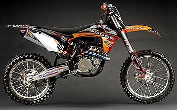 Style Hart and Huntington Graphics Kit White Background KTM 250 SX 