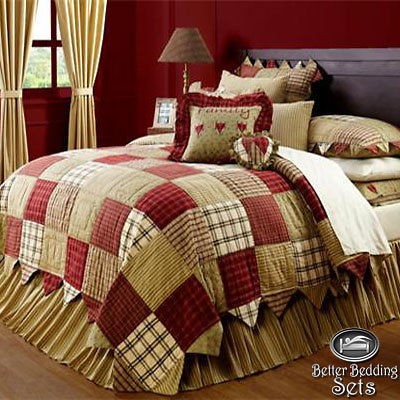   Patchwork Cal King Oversized Quilt Bed Collection Linen Bedding Set