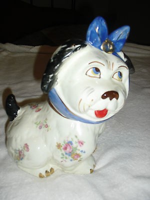 Vintage Shawnee Muggsy Dog Gold Trim Collectible Cookie Jar