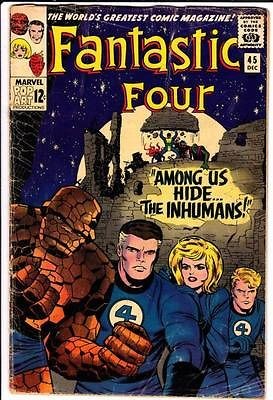 1965 Silver Age FANTASTIC FOUR #45, Jack Kirby, GOOD