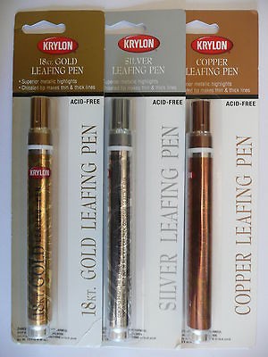 krylon chiseled tip leafing paint pen set of 3 colors