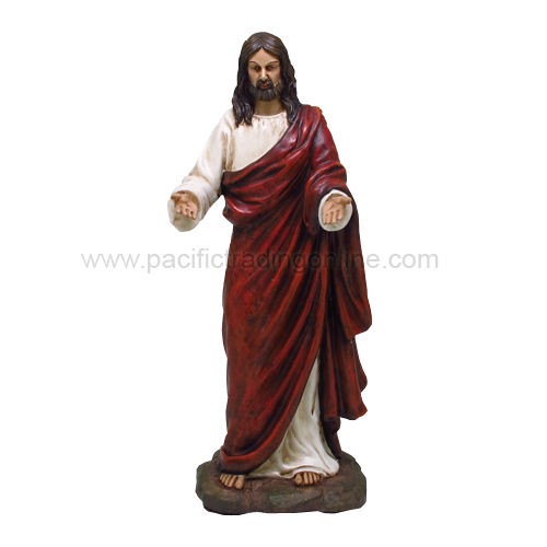 Glorified Jesus Christ With Open Arms Statue Figurine 10H Divinity 