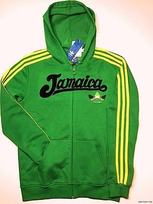 JACKET HOODIE ADIDAS JAMAICA MENS SIZE M NEW X33127 HOODY SWEATSHIRT 