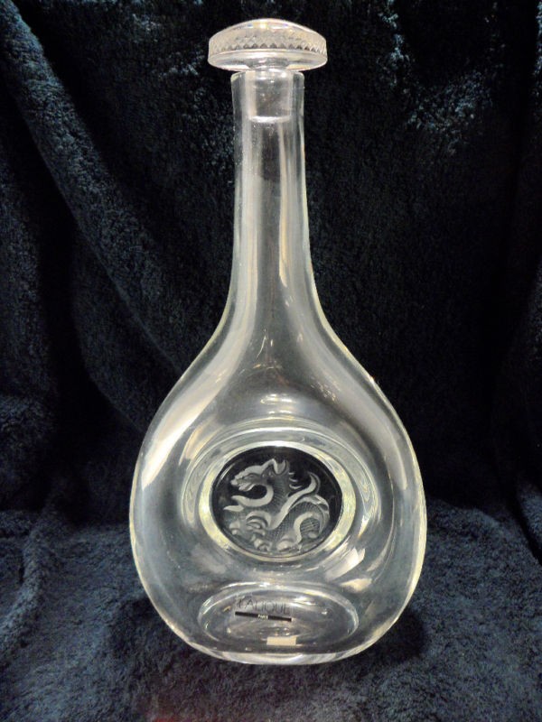 new rare lalique chimere carafe decanter dragon w box from