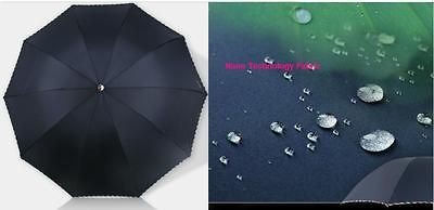 Extra Large Folding Umbrella, Sun/Rain, 10 Steel Ribs, Nano Fabric 