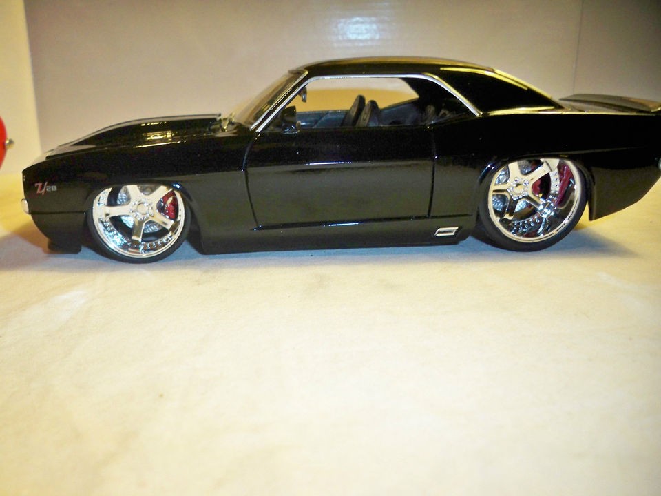 JADA 1/24 BIGTIME MUSCLE BLACK 69 CHEVY CAMARO Z28 USED **READ** NO 