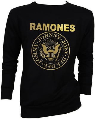 Gold Foil Ramones Joey Punk Rock Sweater Jacket S,M,L