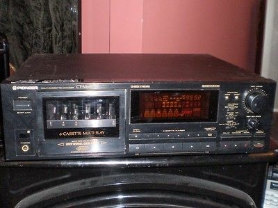 pioneer ct m66r 6 tapes cassette deck used time left