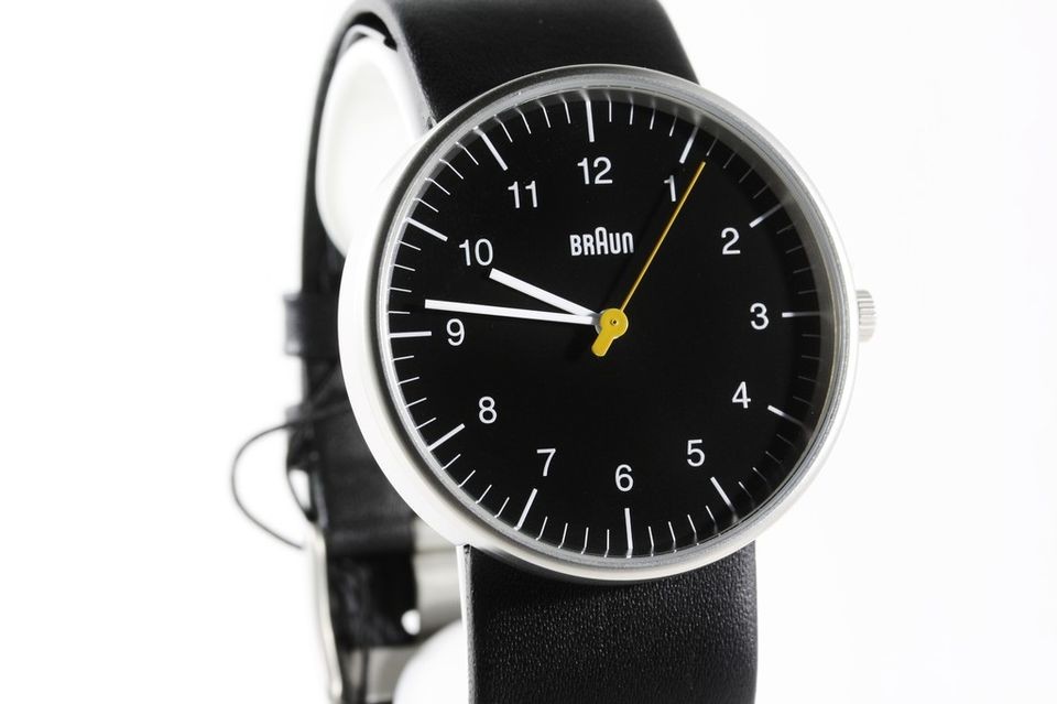 braun men s black dieter round watch bnh0021 new 100