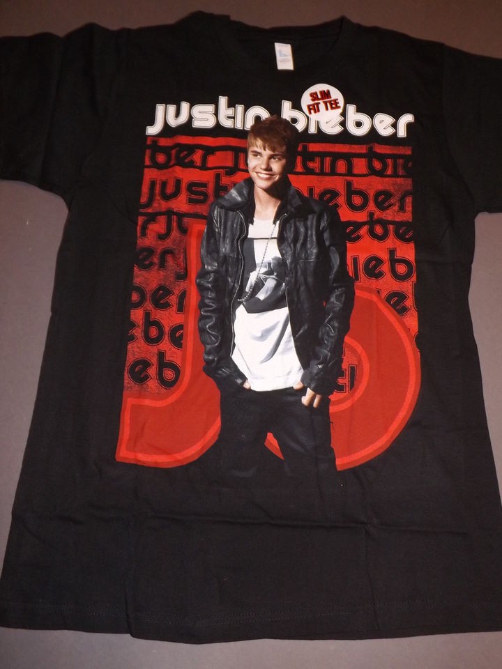 JUSTIN BIEBER Spotlight T Shirt **NEW tour concert band music SLIM FIT