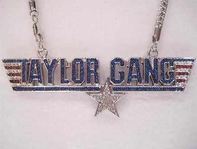   WIZ KHALIFA TAYLOR GANG AIR FORCE PIECE PENDANT FRANCO CHAIN HIP HOP