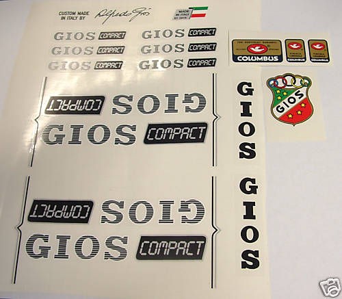 gios compact decals for campagnolo vintage bike resto from australia