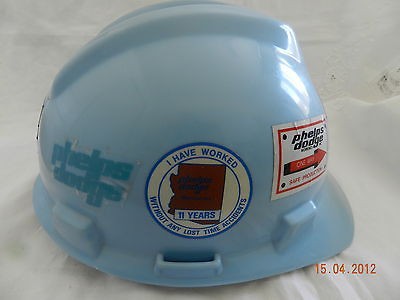 Phelps Dodge Hard Hat  (Blue)   Stickers