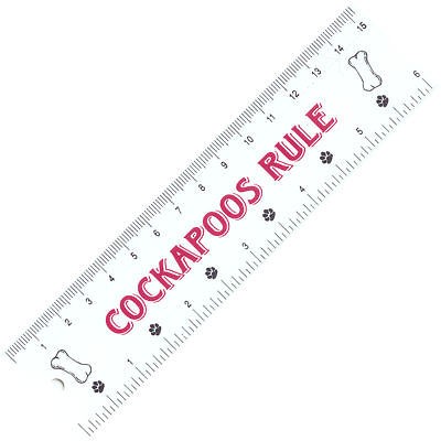 cockapoos rule plastic 6 inch ruler dog cockapoo time left