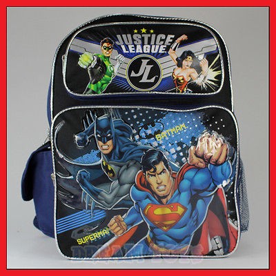 justice league 16 backpack boys superman ironman l