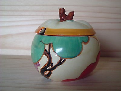 1930 Clarice Cliff Art Deco Fantasque Bizarre green autumn apple 