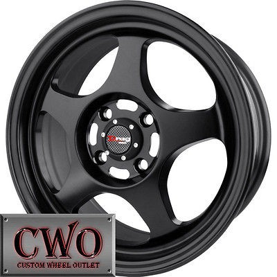 17 Black Drag DR 23 Wheels Rims 5x114.3 5 Lug Altima Maxima Eclipse 