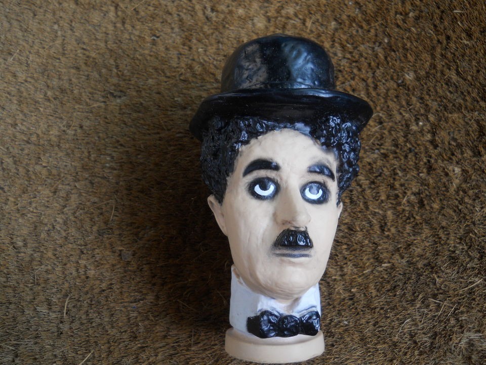 Vintage 1972 Charlie Chaplin doll head The Little Tramp rubbles inc