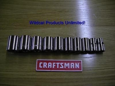 CRAFTSMAN BRAND NEW 1/2 DRIVE, 10 PIECE, 12 POINT SAE (INCH) SOCKET 