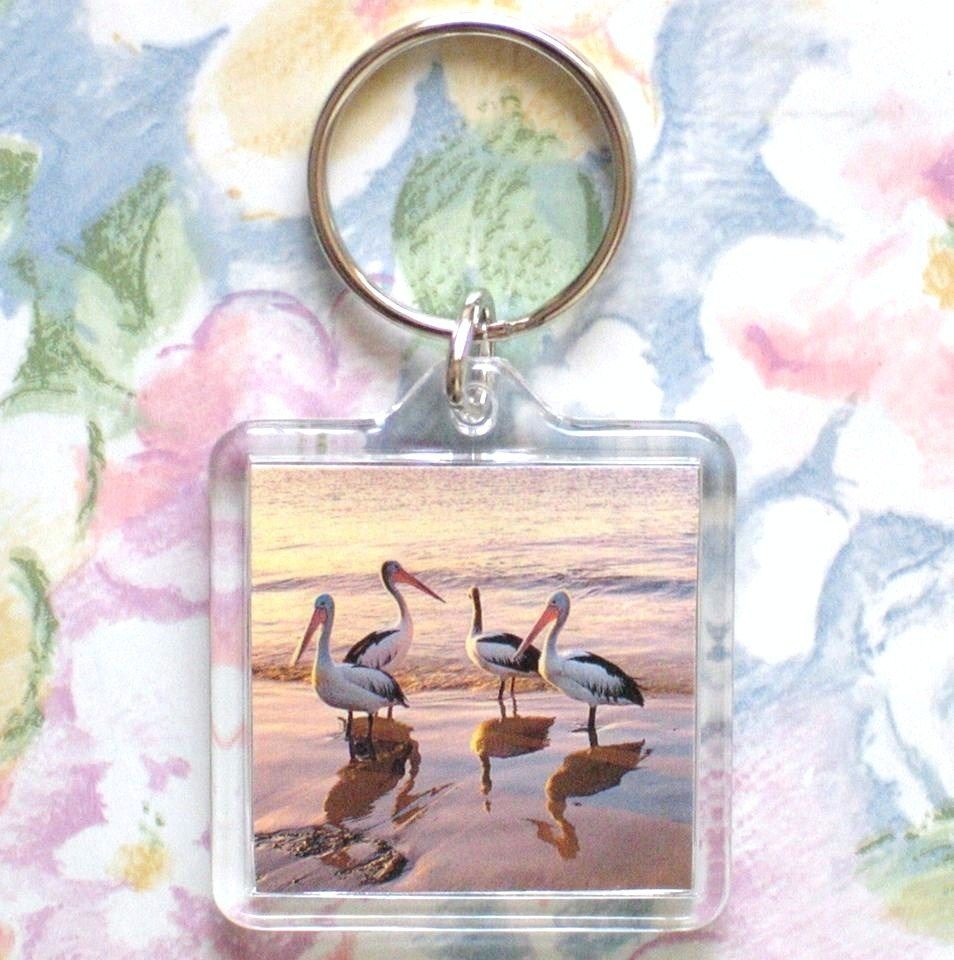   Acrylic Keyring 34x34mm Photo Size 40x40mm Frame (key ring keychain