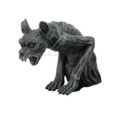 Perching Notre Dame Gargoyle Statue Figurine Desktop Decorative 3.5H 