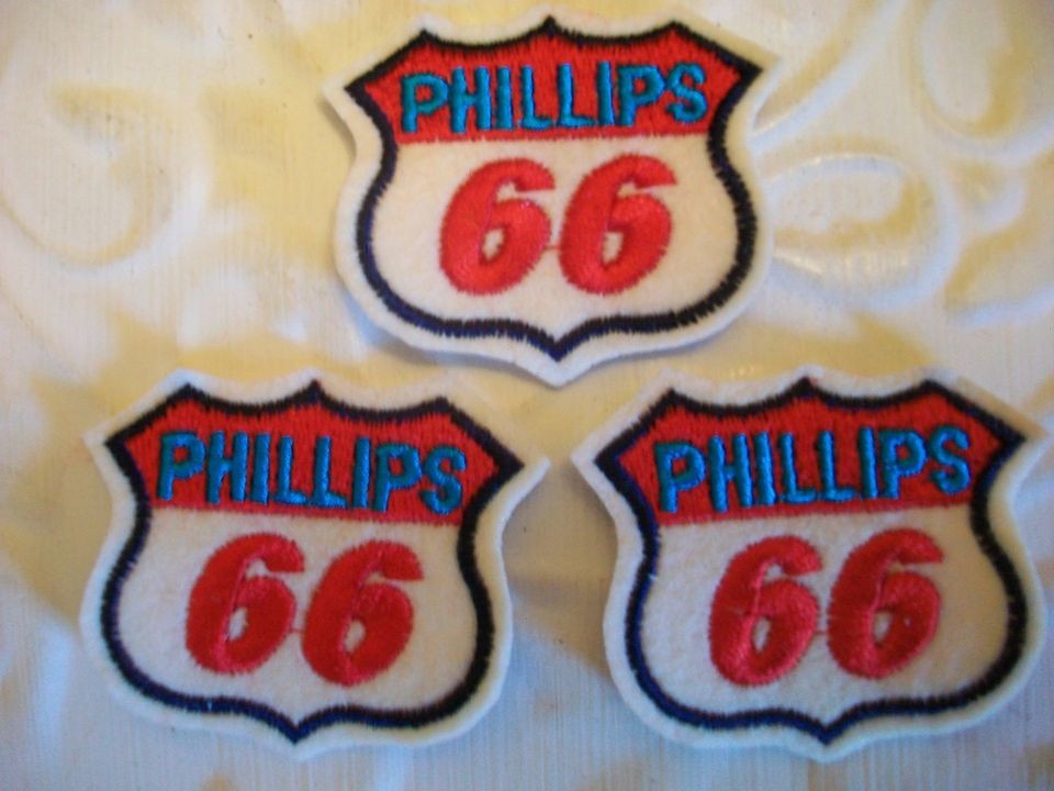 phillips 66 patch applique 3 pc rare nos time