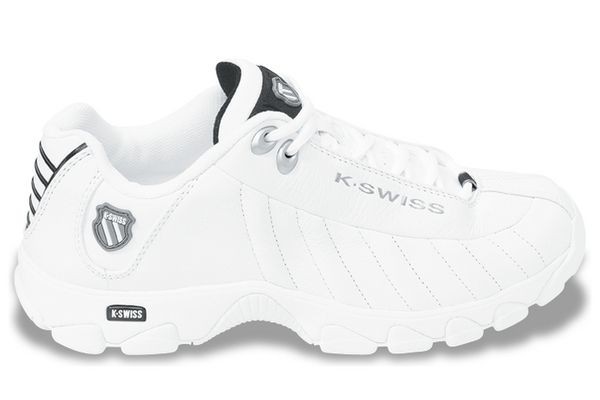 Swiss 0866129 ST329 Low WHT/BLK/SILVER D ( MEDIUM ) Mens Athletic 