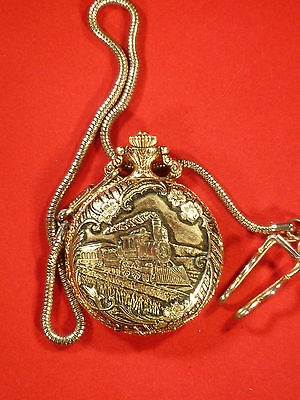 Lucerne Antimagnetic Mechanical Pocket Watch   Train/Steam Locomotive 